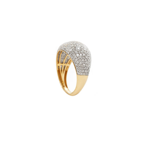 14k Dome Diamond Ring
