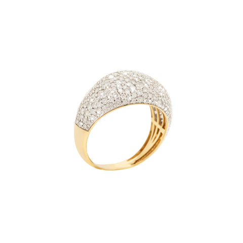 14k Dome Diamond Ring