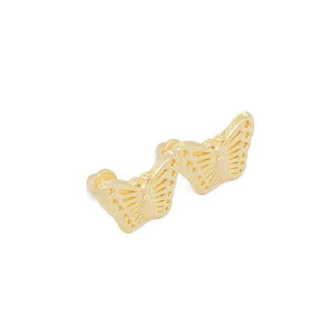 14k Gold Butterfly Earrings