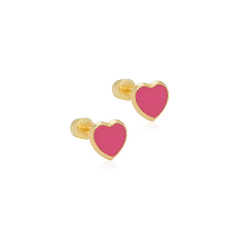 14k Lovely Heart Enamel