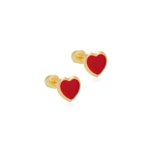 14k Lovely Heart Enamel