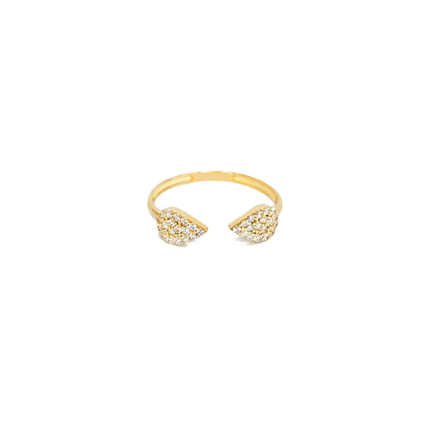 14k Split Bright Ring