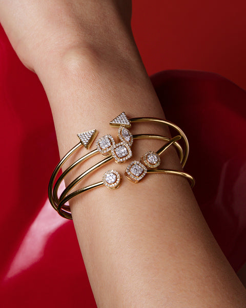 14k Radiant Shapes Diamond Bracelet