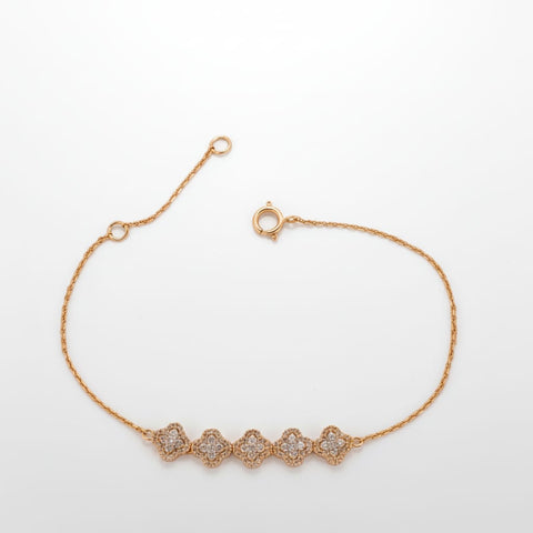 14K “Golden Fleur Luxe Bracelet” – Gold & Lab Diamonds