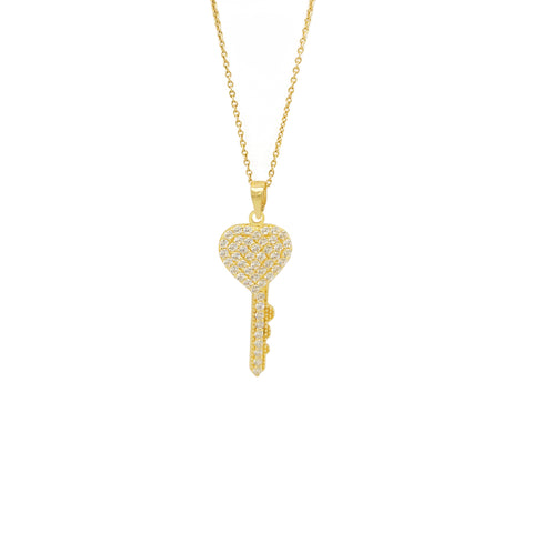 14k Bright Key Necklace