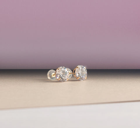 14k CZ Stud Earrings
