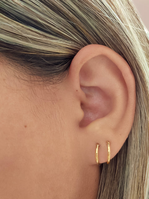 14k Classic Gold Hoops