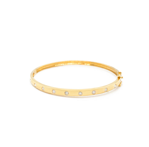 One on One Diamond Bangle Bracelets