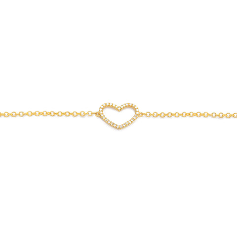 Heart is Love Diamond Bracelet