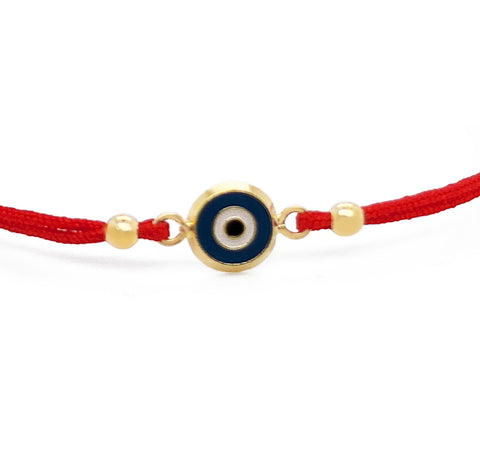 14k Enamel Round Eyes Bracelet