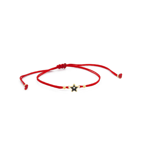 14k Enamel Star CZ Bracelet