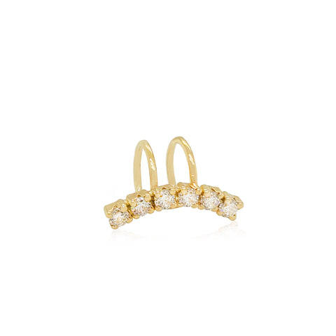 14K Elegant Ear Cuff CZ