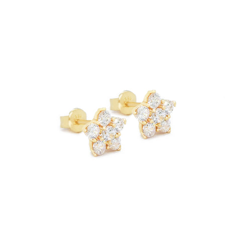 14k Lovely Flower Earrings