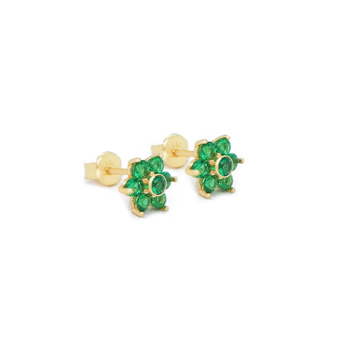14k Lovely Flower Earrings