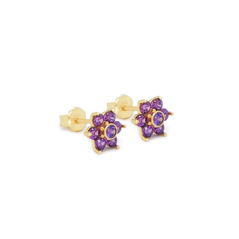 14k Lovely Flower Earrings