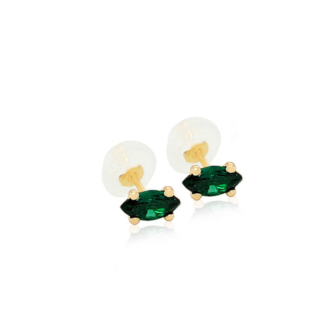 14k Marquise Small CZ Earrings