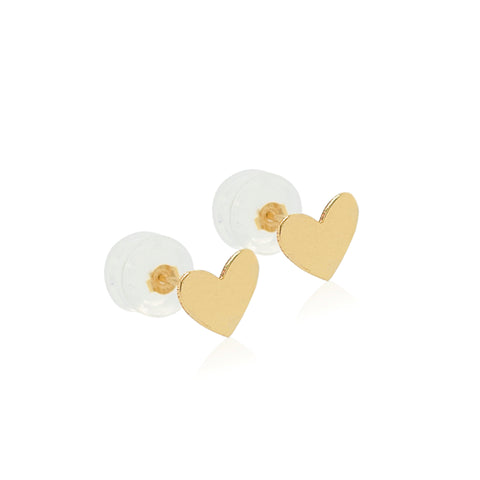 14k Solid Pure Heart Earrings