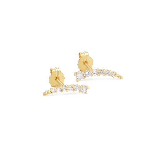 14K Classic Crawler Degrade Earrings