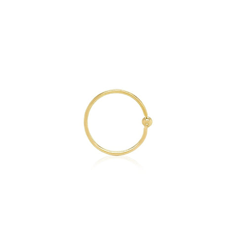 14k Nose Ring with Tiny Ball