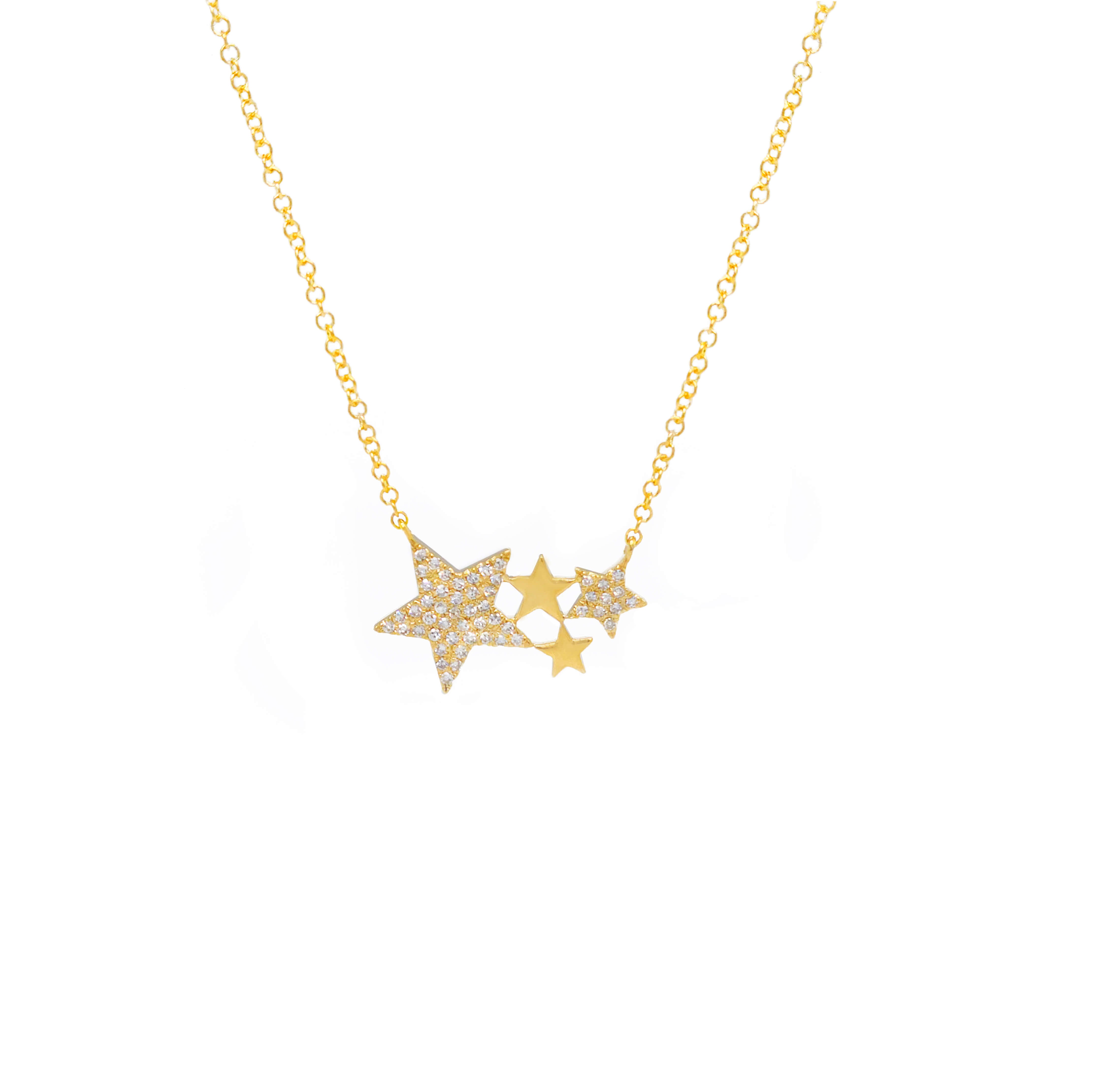Diamond Little Bright Stars Necklace