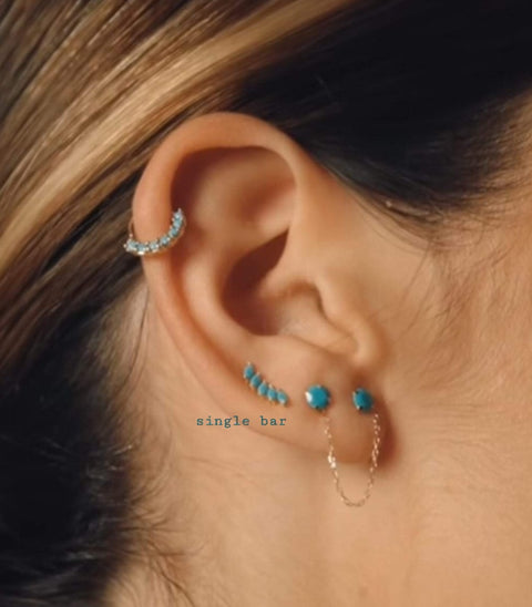 Single turquoise bar Marquise