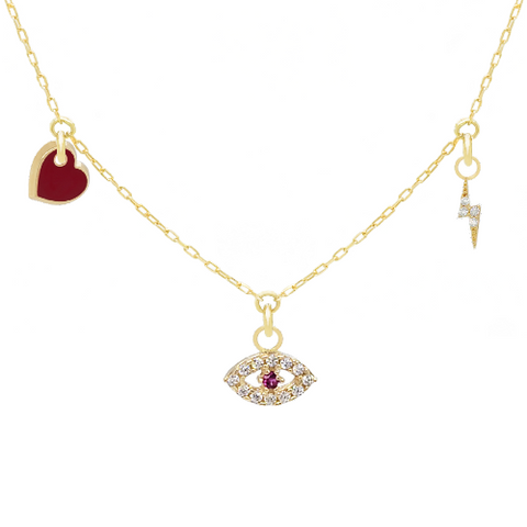 14k Customize Necklace - Mix & Match Charms - Customer's Product with price 241.00 ID eR7SPMXj9UV3dzE_S4oC4nhI