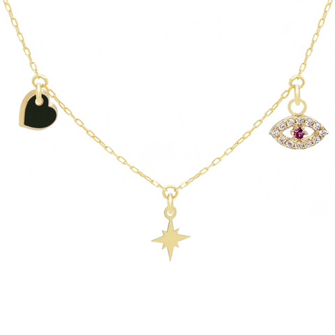 14k Customize Necklace - Mix & Match Charms - Customer's Product with price 229.00 ID J4XeVD9cOOdkgn0K8q8gW8yD