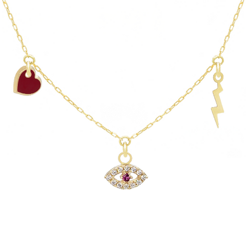 14k Customize Necklace - Mix & Match Charms - Customer's Product with price 229.00 ID jDS9t2QQ-JS4zHEO1d-f1vW3