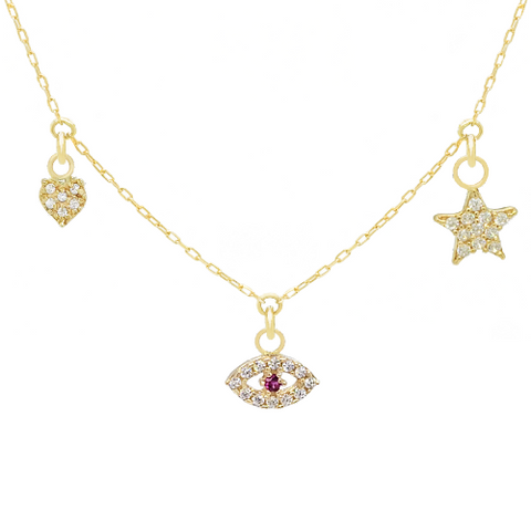 14k Customize Necklace - Mix & Match Charms - Customer's Product with price 253.00 ID GlFgKDrM_mGRhtxqkcFoU7AB