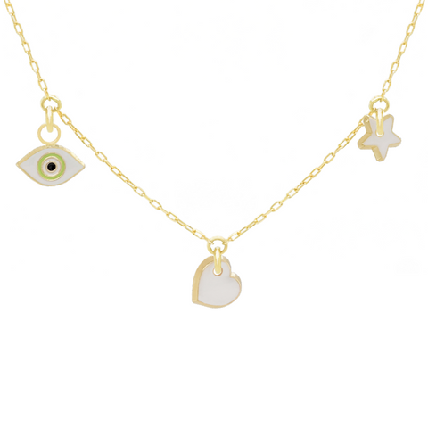 14k Customize Necklace - Mix & Match Charms - Customer's Product with price 217.00 ID uK0hTcvpDJNYHYuvfAWbmY1A