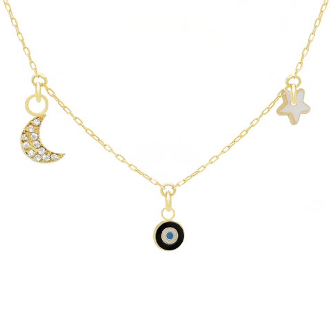 14k Customize Necklace - Mix & Match Charms - Customer's Product with price 494.00 ID I5ImEShChCpzZ_s4gwQASaLp