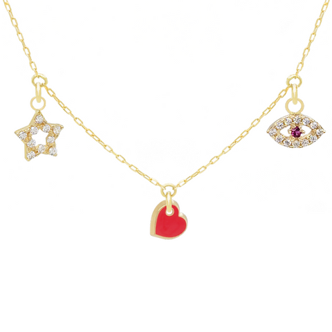 14k Customize Necklace - Mix & Match Charms - Customer's Product with price 241.00 ID 9DC_hjYIOtJL_J4iADDYR5zj